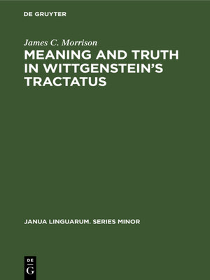 cover image of Meaning and Truth in Wittgenstein's Tractatus
